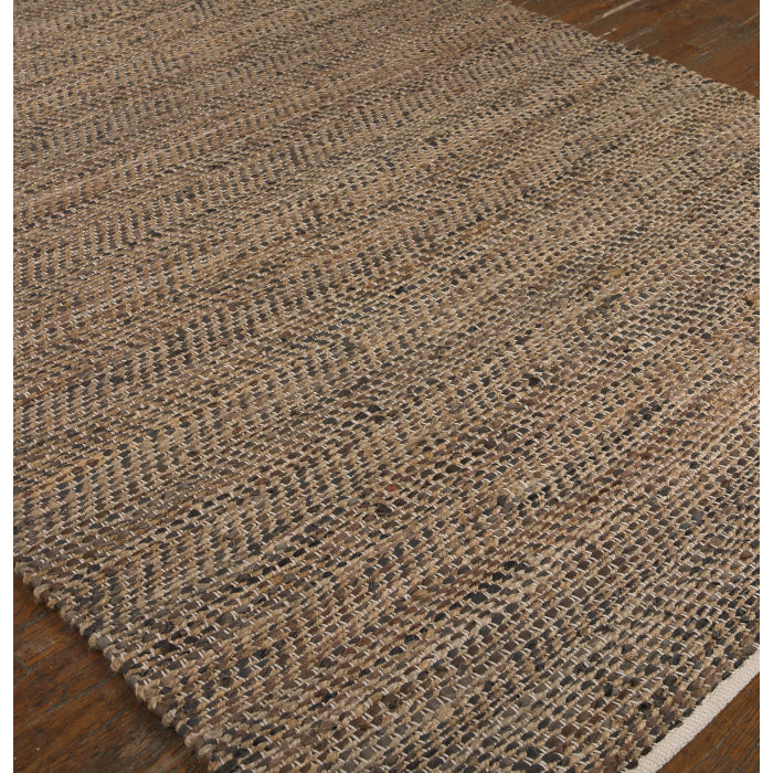 Uttermost Tobais Rug in Rescued Leather and Hemp - 274 x 365 cm