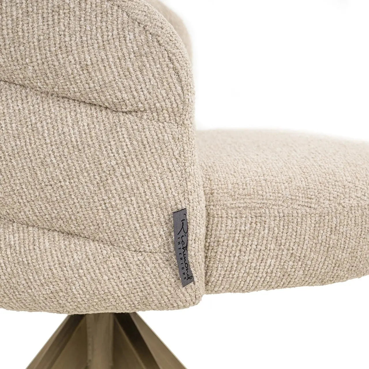 Richmond Interiors Zendaya Swivel Chair in Biscotti  Nicholas John Interiors