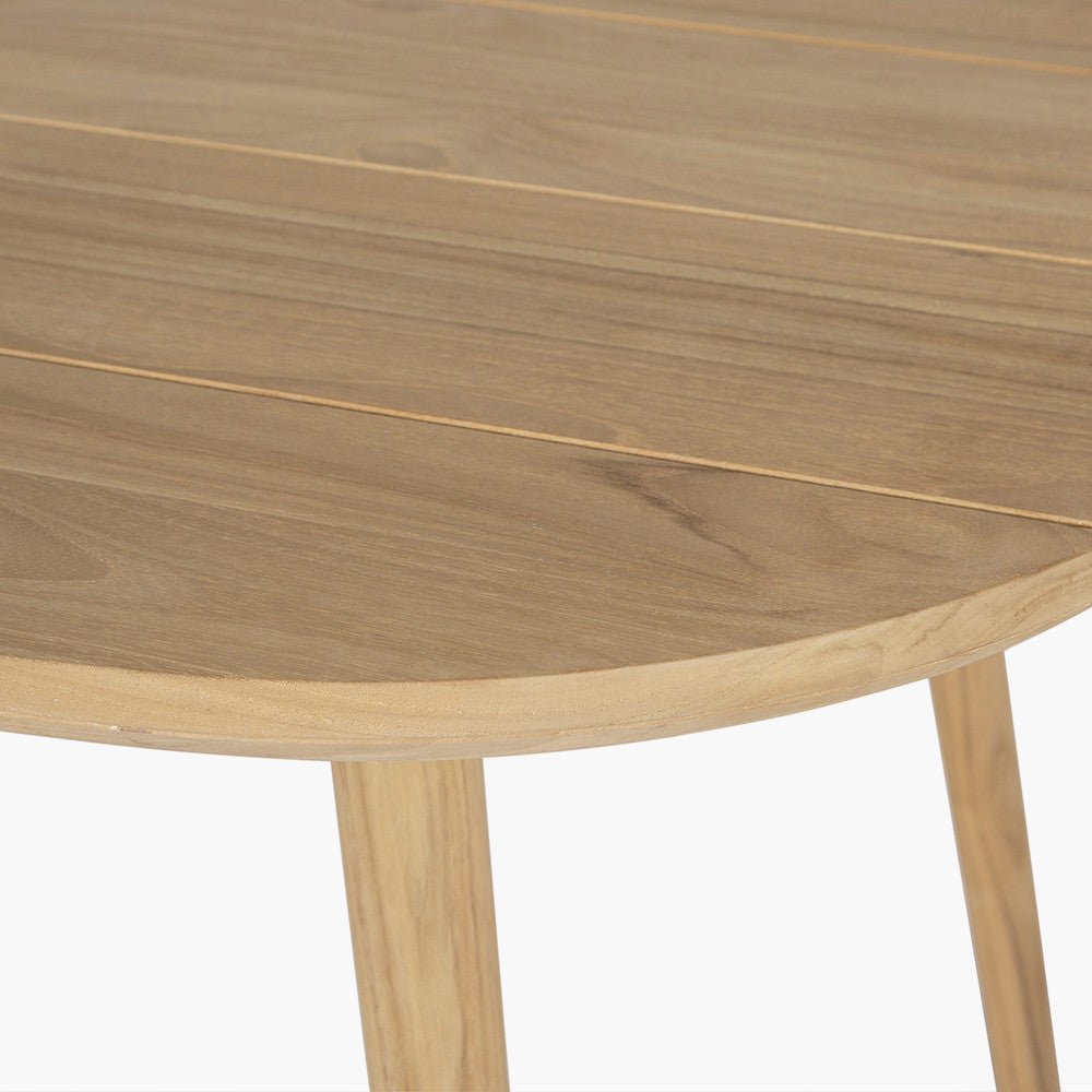 Salita Outdoor 8 Seater Dining Set in Natural Wood & Oatmeal - Pacific Lifestyle Outdoor Dining Sets