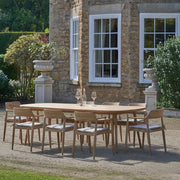 Salita Outdoor 8 Seater Dining Set in Natural Wood & Oatmeal - Pacific Lifestyle Outdoor Dining Sets
