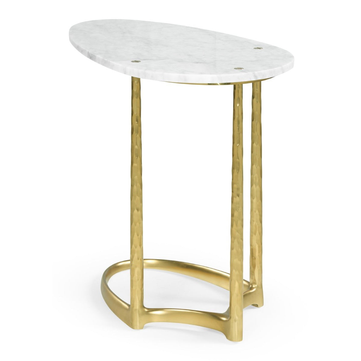 Jonathan Charles Supper Table in Satin Gold Brass