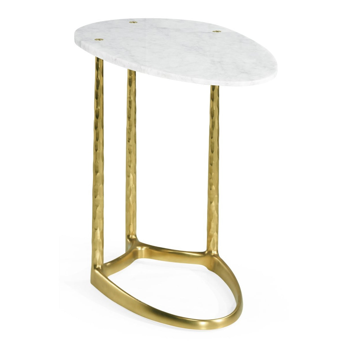 Jonathan Charles Supper Table in Satin Gold Brass