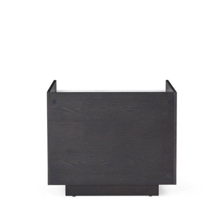 Tommy Franks Saviour Bedside Table - White Marble & Anthracite/Grey Wash Oak