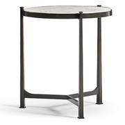 Jonathan Charles Scalia Lamp Table in Bronze - Medium