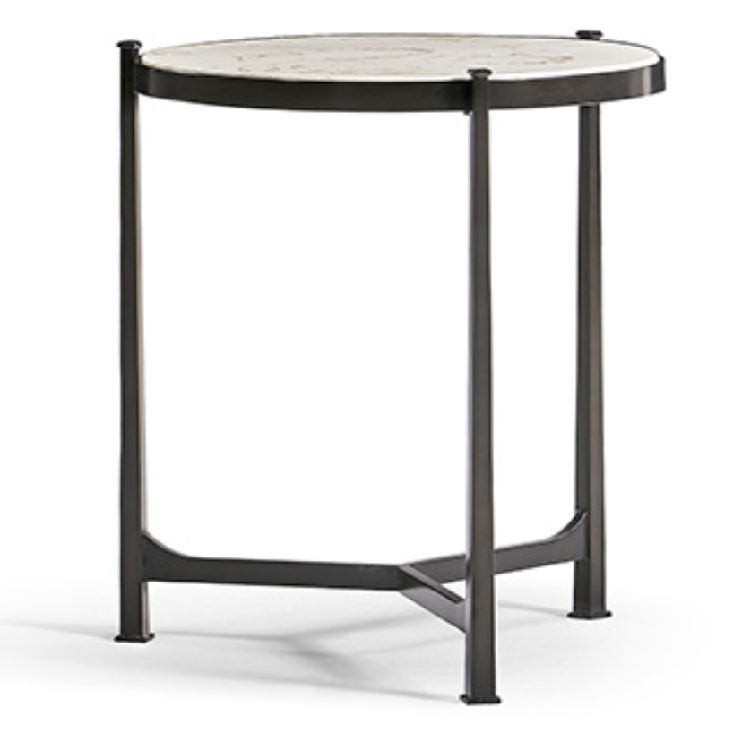 Jonathan Charles Scalia Lamp Table in Bronze - Medium
