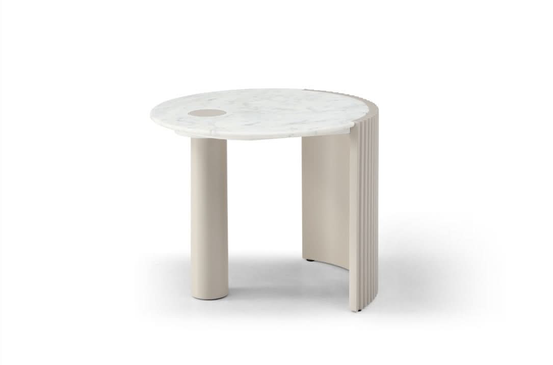 Tommy Franks Salida Side Table in Beige   Nicholas John Interiors