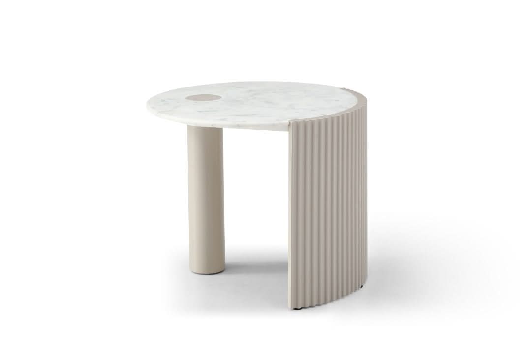 Tommy Franks Salida Side Table in Beige   Nicholas John Interiors