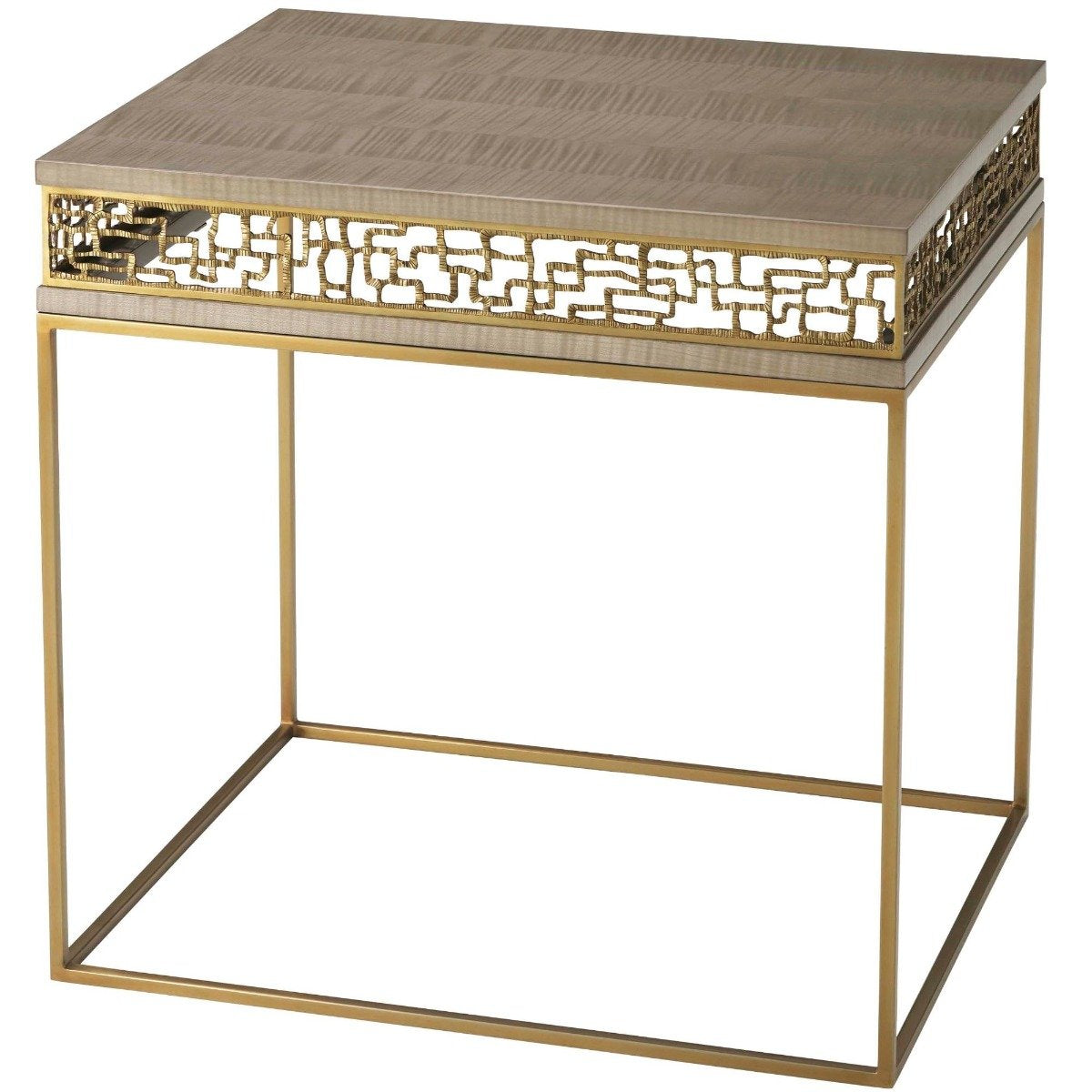 Theodore Alexander Table Frenzy Side Table in Sycamore