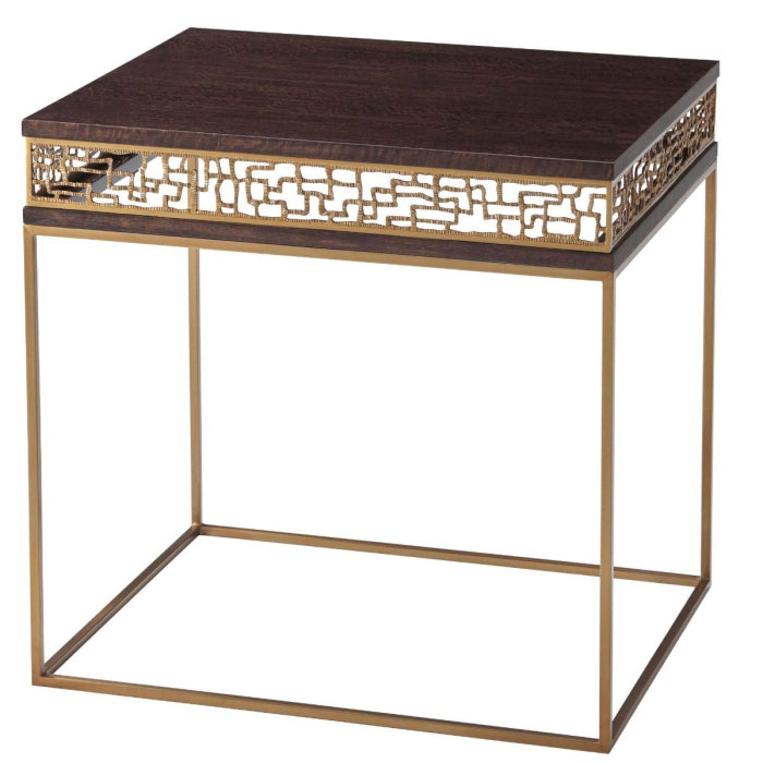 Theodore Alexander Frenzy Side Table in Eucalyptus
