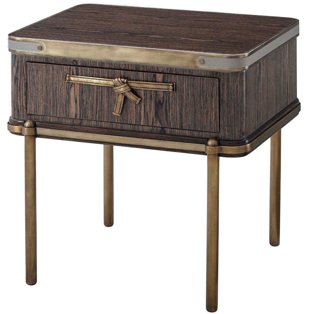 Theodore Alexander Iconic Bedside Table in Veneer