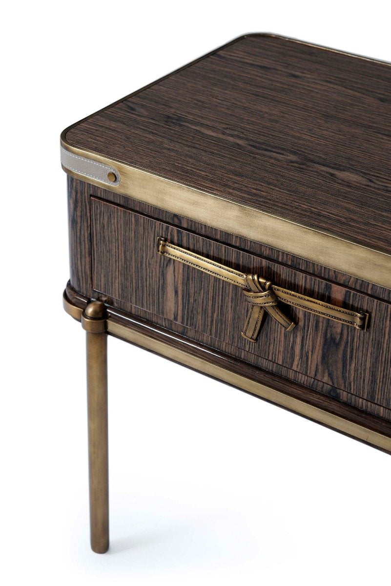 Theodore Alexander Iconic Bedside Table in Veneer