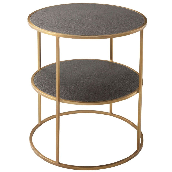Theodore Alexander Tripp Side Table in Brushed Brass