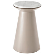 Theodore Alexander Table Contour Side in Taupe and Pearl - Small