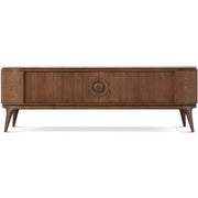 Theodore Alexander Cabinet Arena Marble Media in Caribbean Cask   Nicholas John Interiors