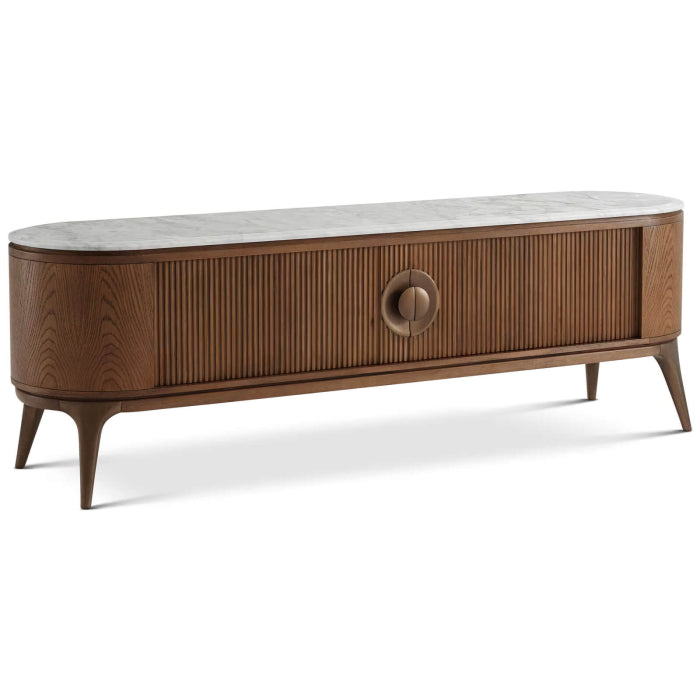 Theodore Alexander Cabinet Arena Marble Media in Caribbean Cask