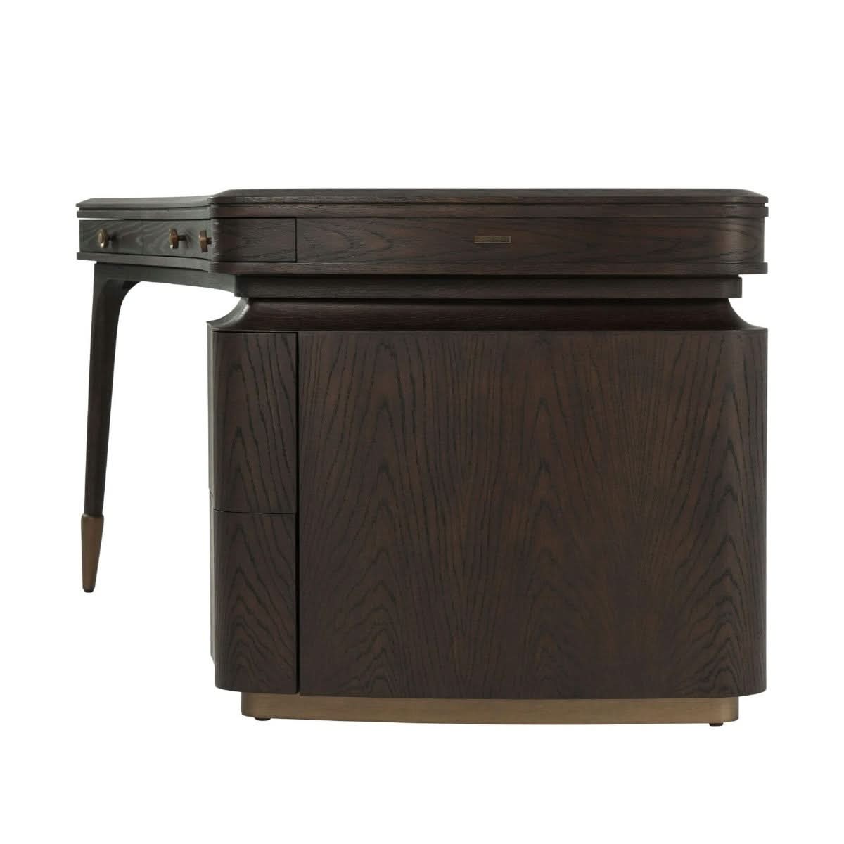 Theodore Alexander Legacy Pedestal Desk   Nicholas John Interiors