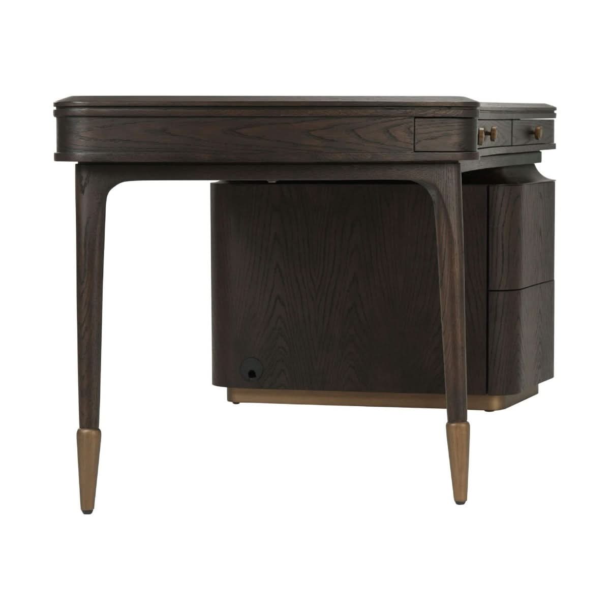 Theodore Alexander Legacy Pedestal Desk   Nicholas John Interiors