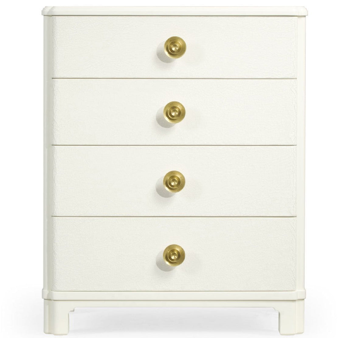 Jonathan Charles Small Chest of Four Drawers Crackle Ceramic Lacquer