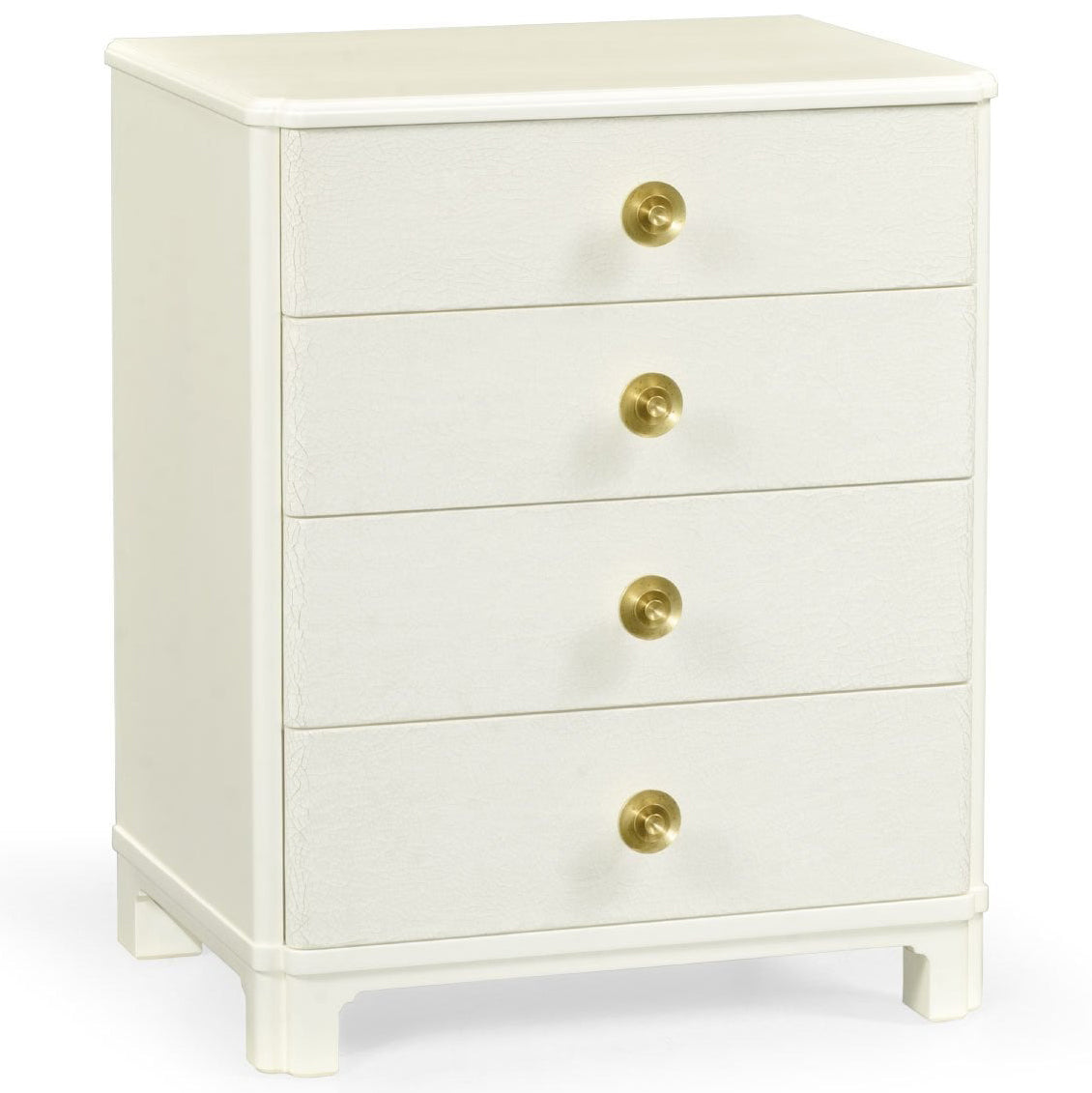 Jonathan Charles Small Chest of Four Drawers Crackle Ceramic Lacquer