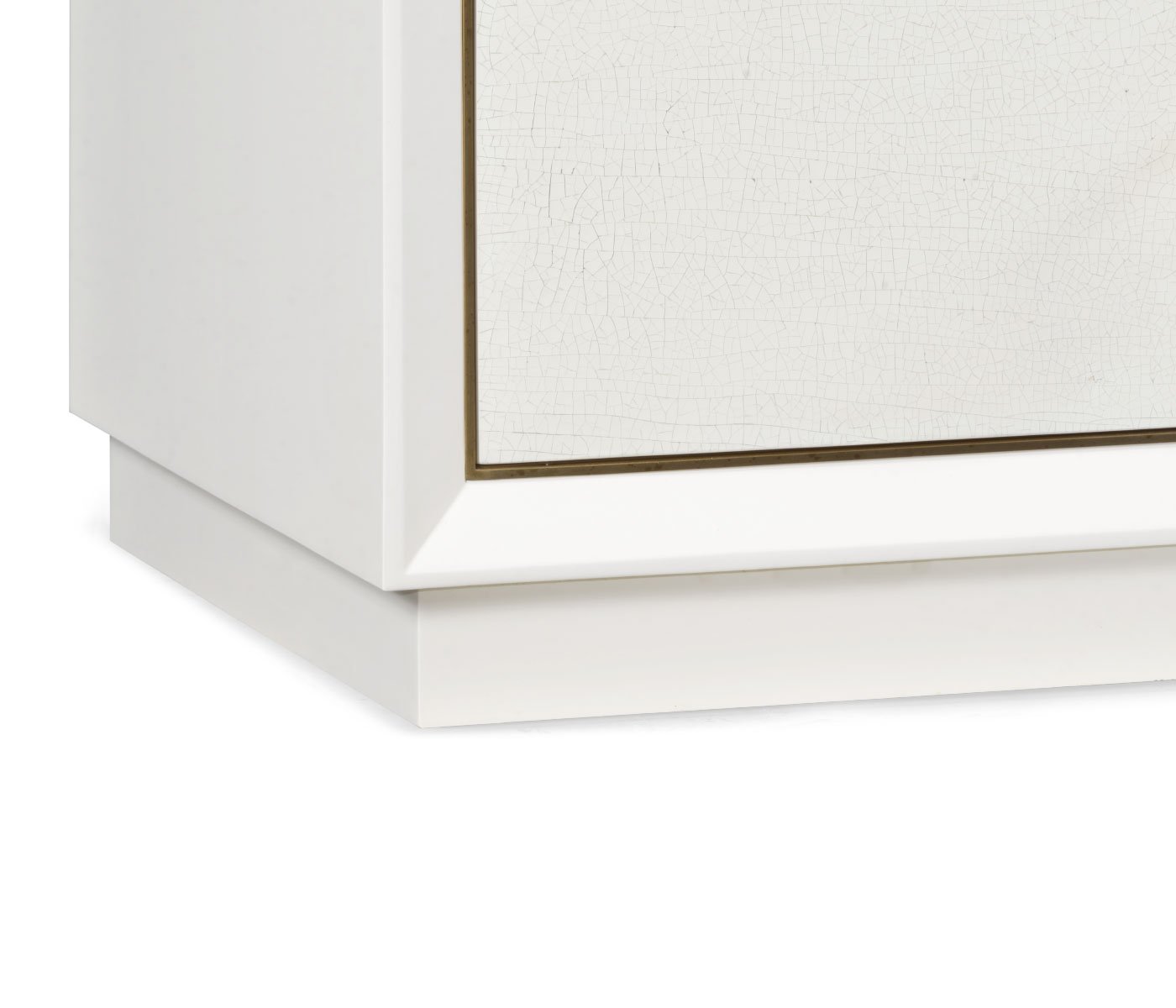 Jonathan Charles Small Chest of Three Drawers Crackle Ceramic Lacquer