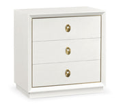Jonathan Charles Small Chest of Three Drawers Crackle Ceramic Lacquer