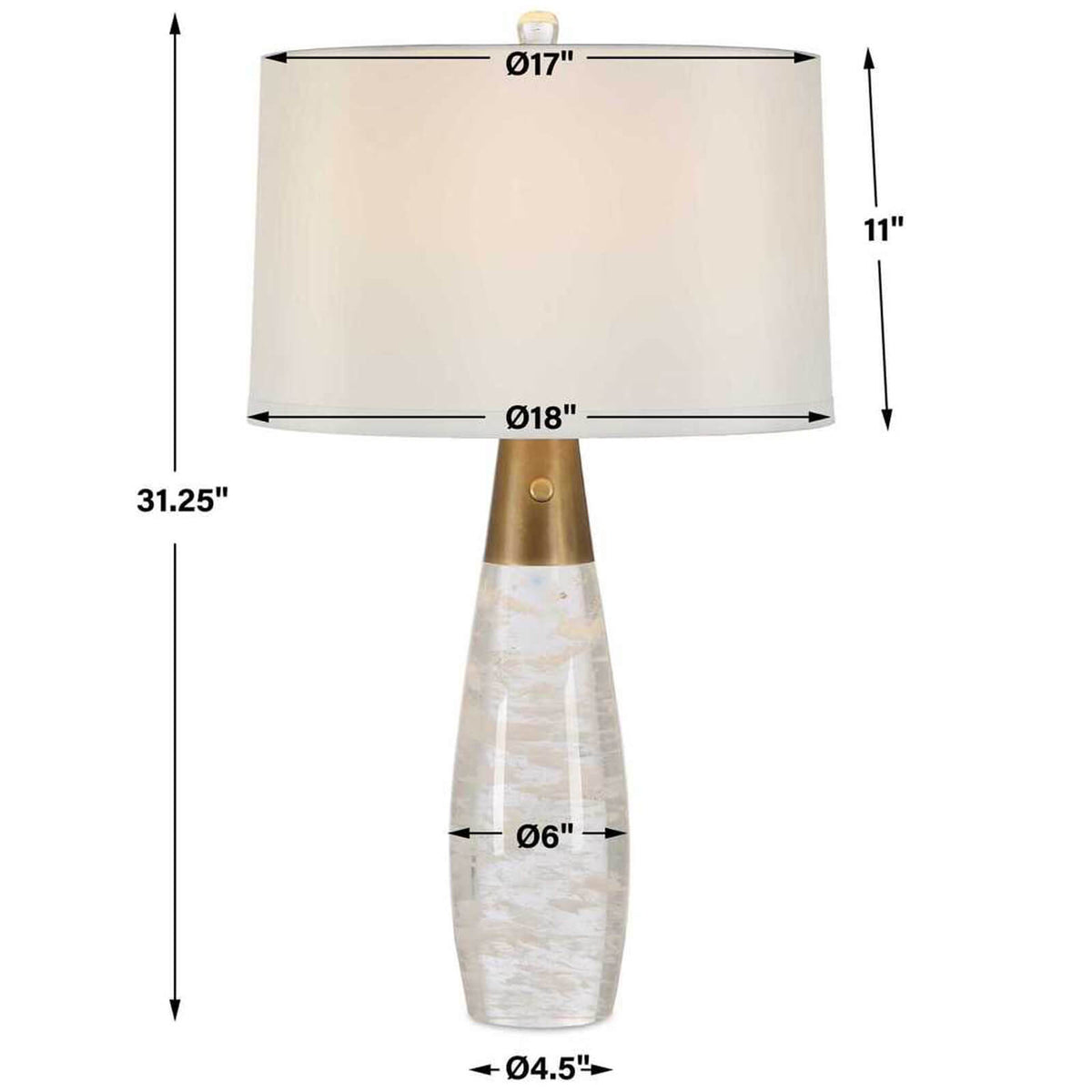 Uttermost Snow Glow Table Lamp