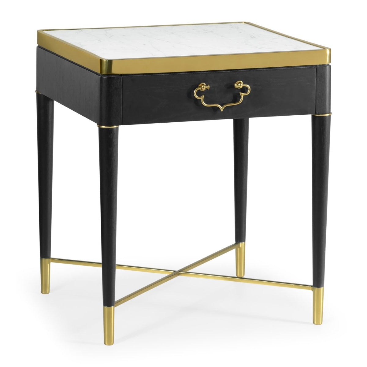 Jonathan Charles Square End Table in Ebonised Oak