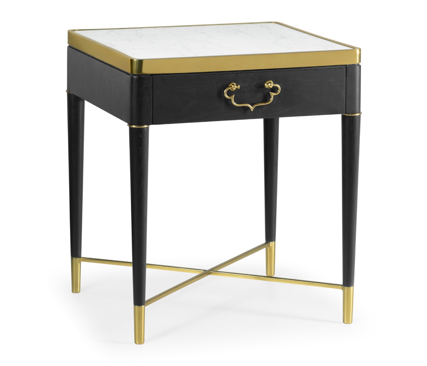 Jonathan Charles Square End Table in Ebonised Oak