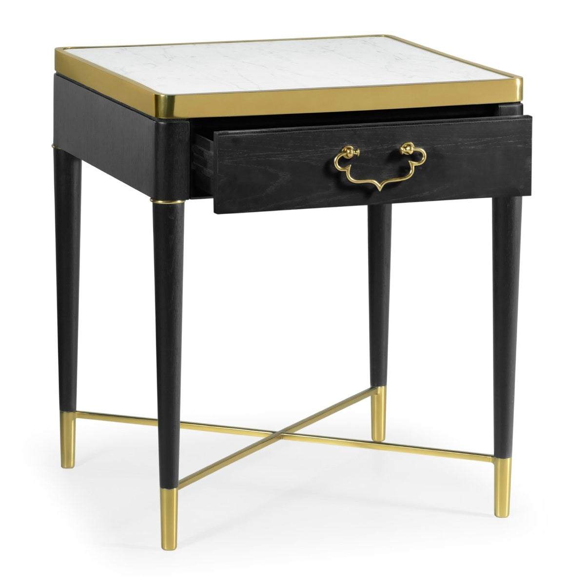 Jonathan Charles Square End Table in Ebonised Oak