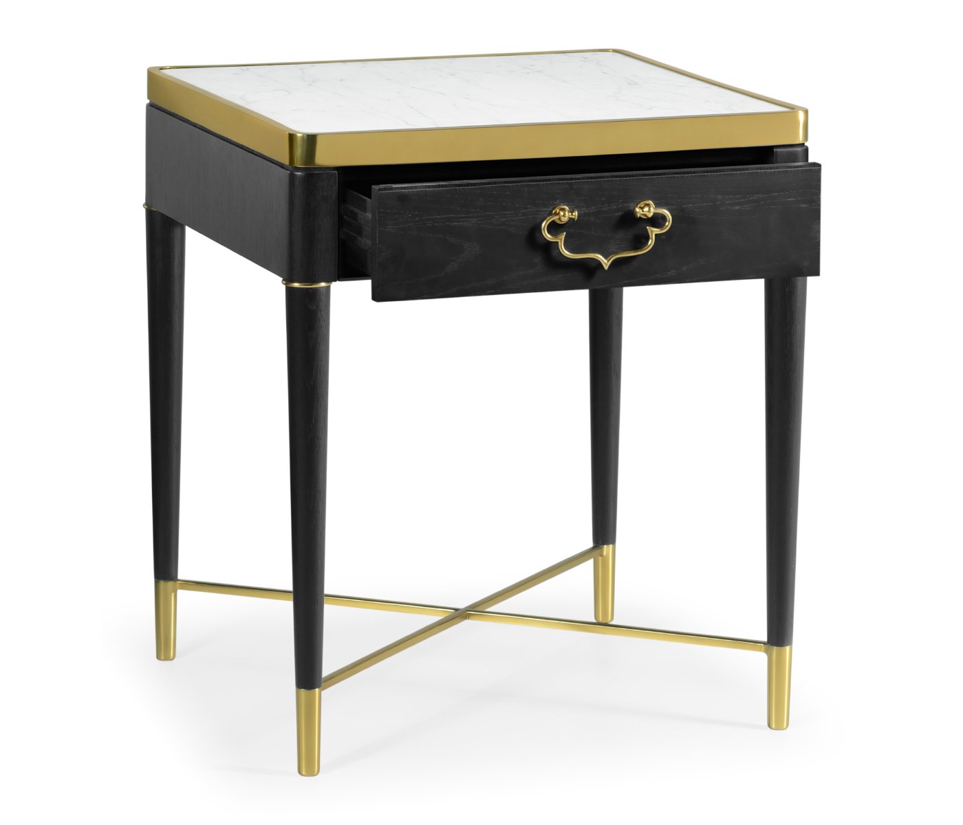 Jonathan Charles Square End Table in Ebonised Oak