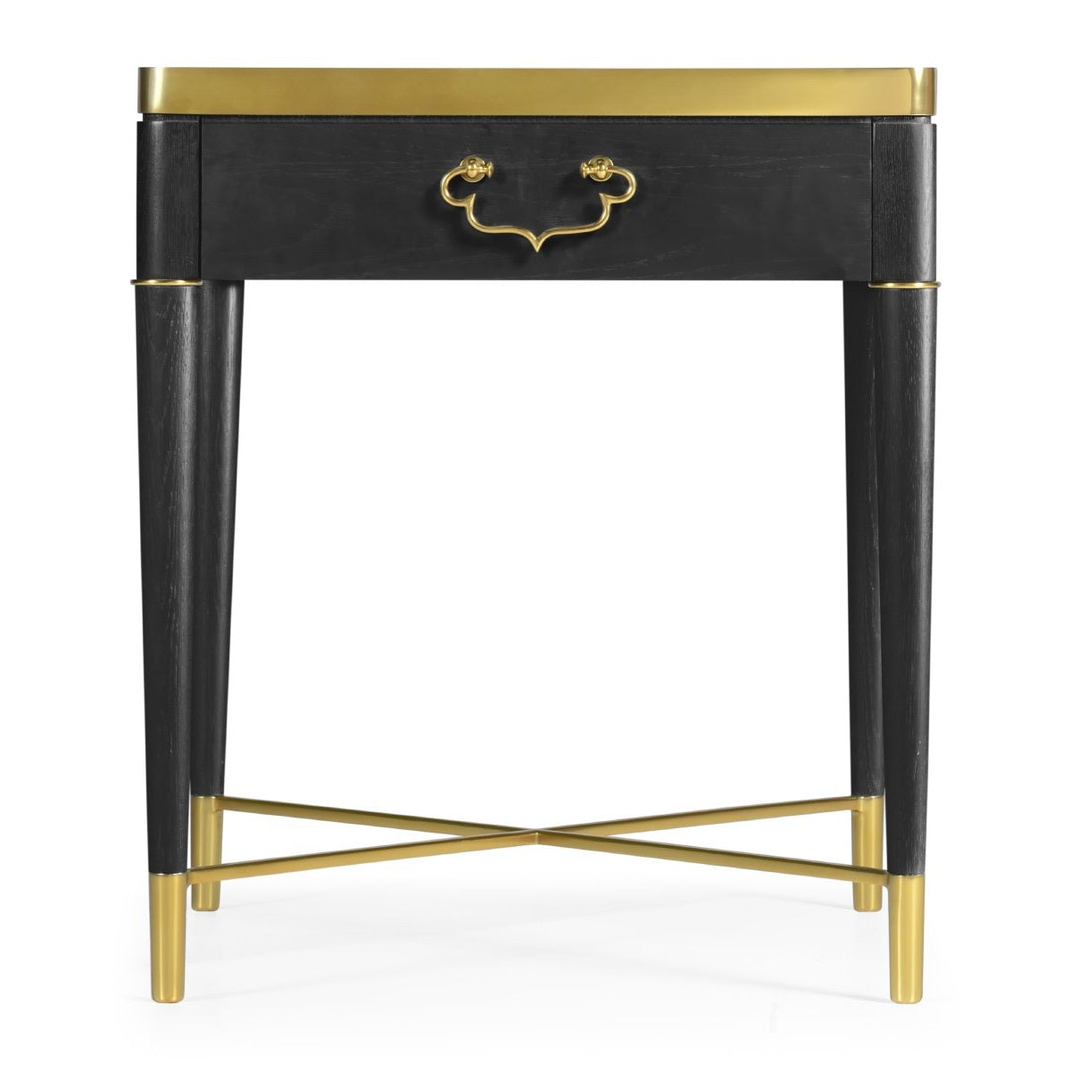 Jonathan Charles Square End Table in Ebonised Oak