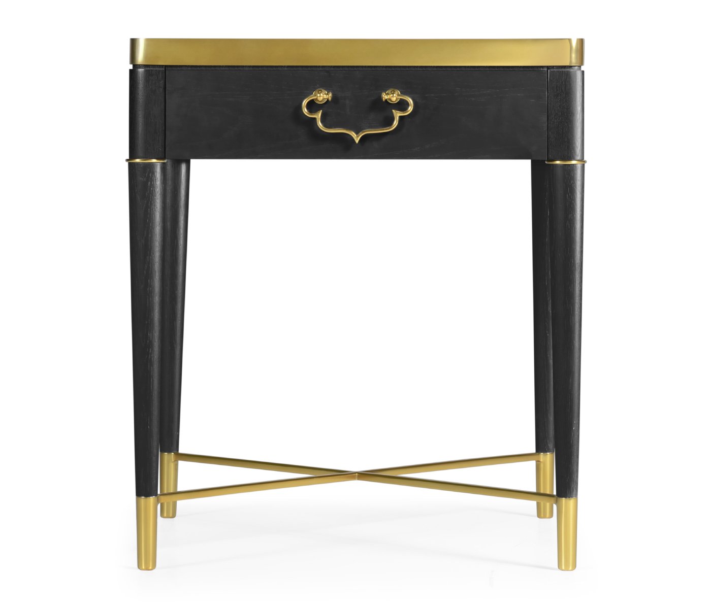 Jonathan Charles Square End Table in Ebonised Oak