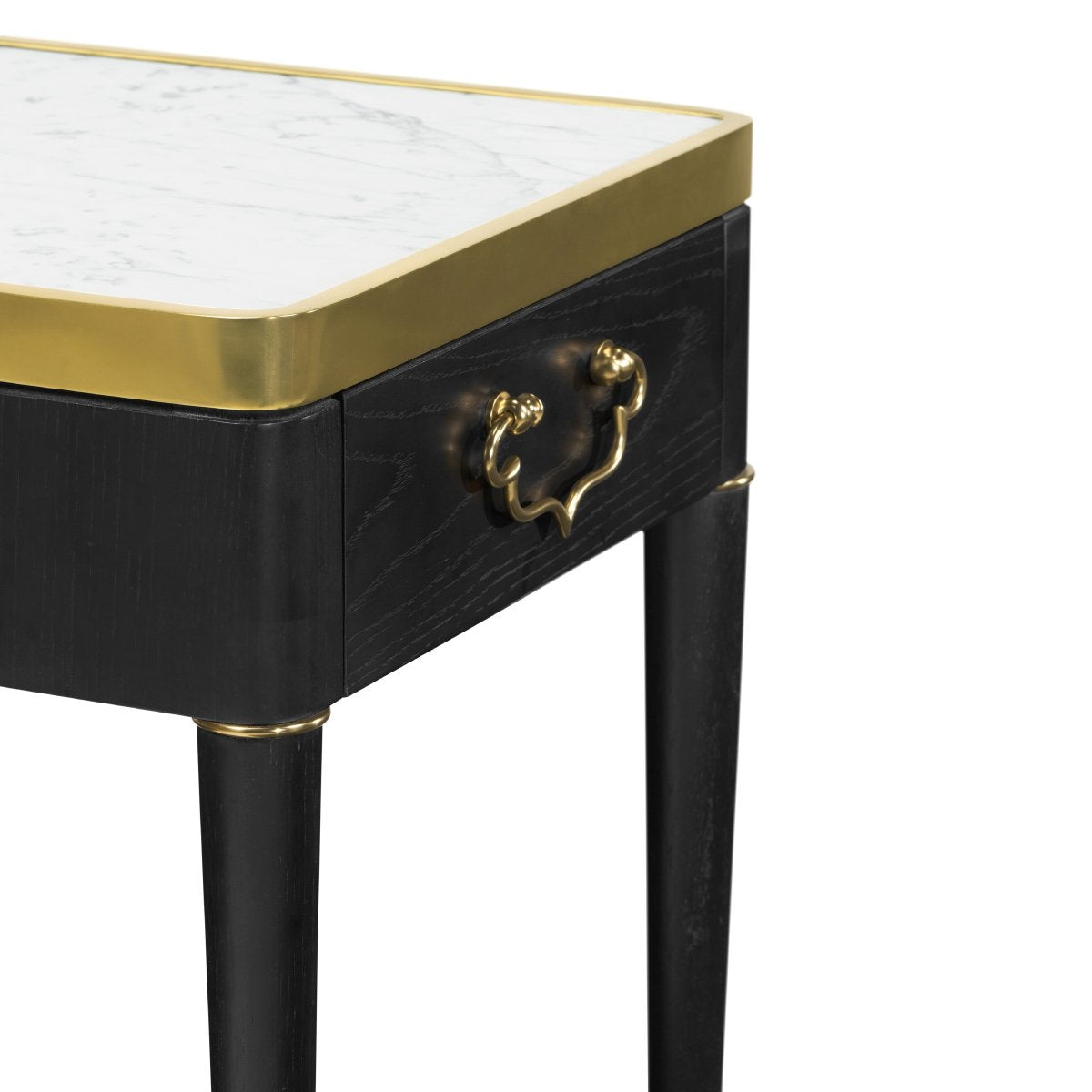 Jonathan Charles Square End Table in Ebonised Oak