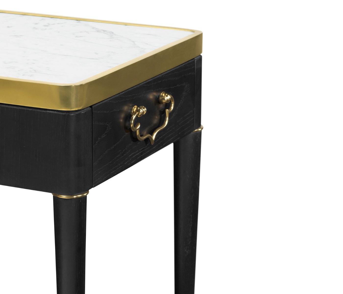 Jonathan Charles Square End Table in Ebonised Oak