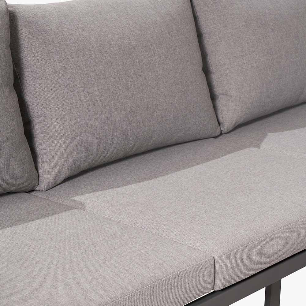 Stockholm Anthracite Outdoor Corner Seating Set including Fire Pit Table - Pacific Lifestyle Nicholas John Interiors