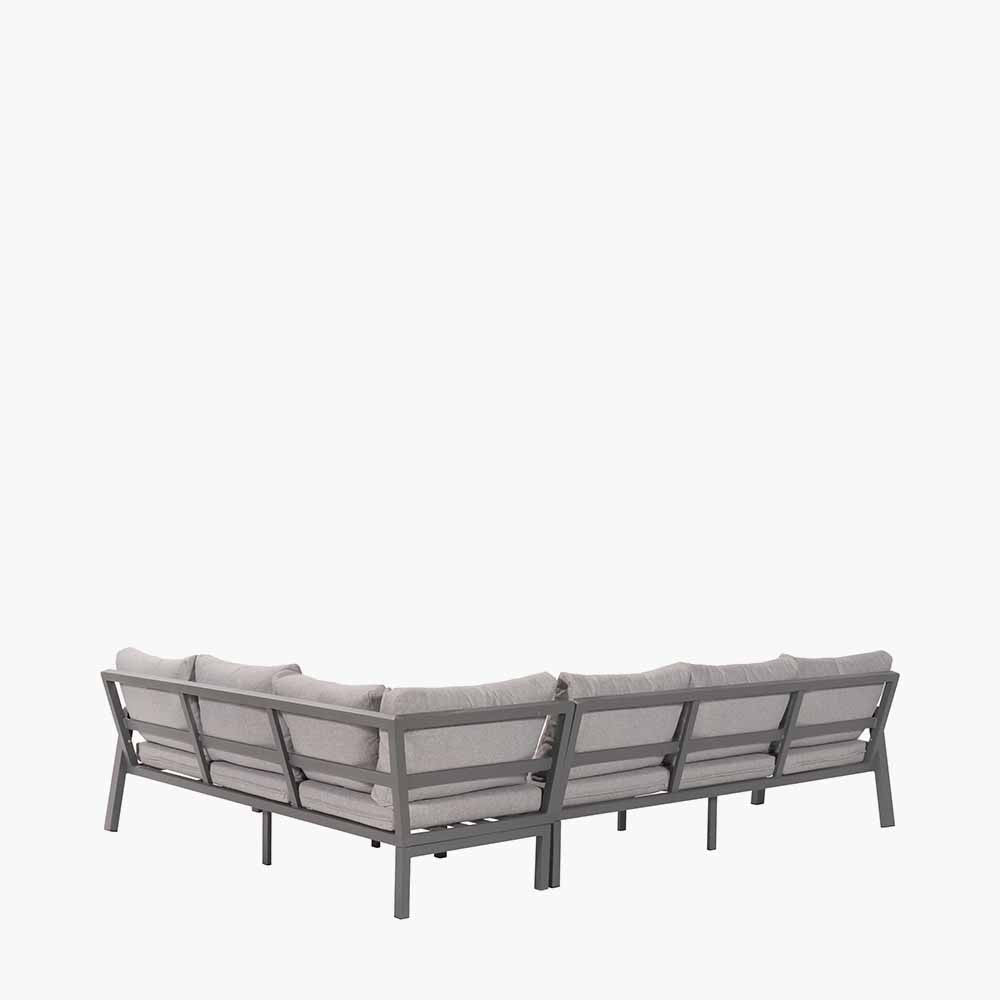 Stockholm Anthracite Outdoor Corner Seating Set including Fire Pit Table - Pacific Lifestyle Nicholas John Interiors