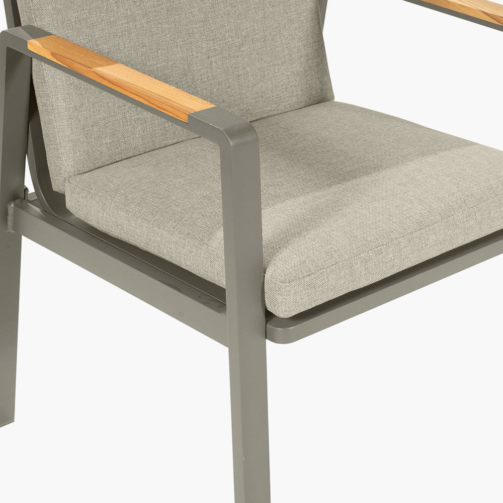 Stockholm Outdoor 6 Seater Dining Set in Limestone - Pacific Lifestyle Nicholas John Interiors