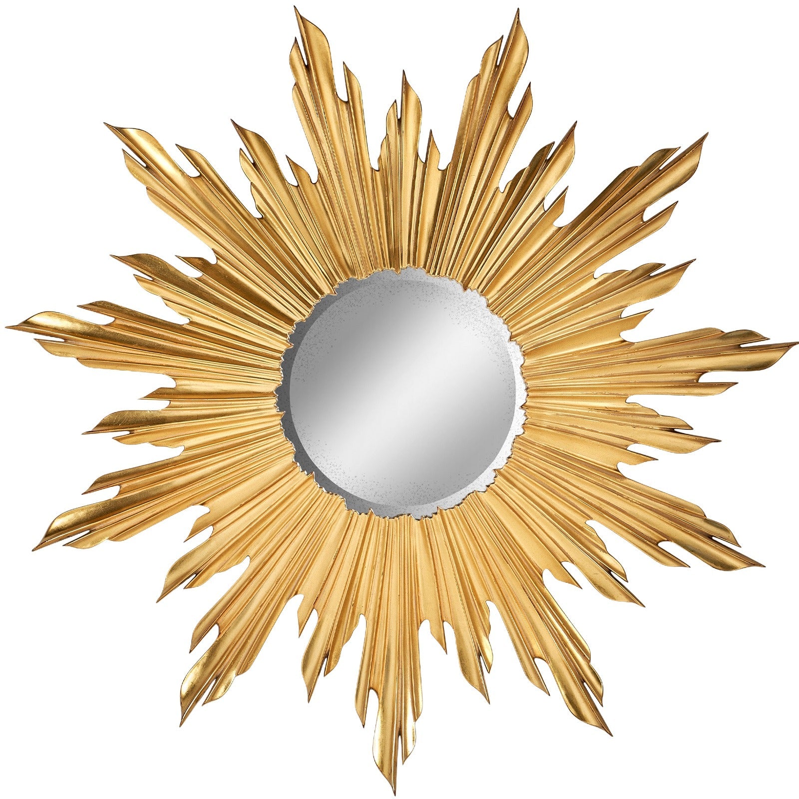 Jonathan Charles Small Wall Mirror Sunburst - Gold