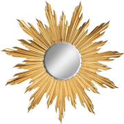 Jonathan Charles Small Wall Mirror Sunburst - Gold