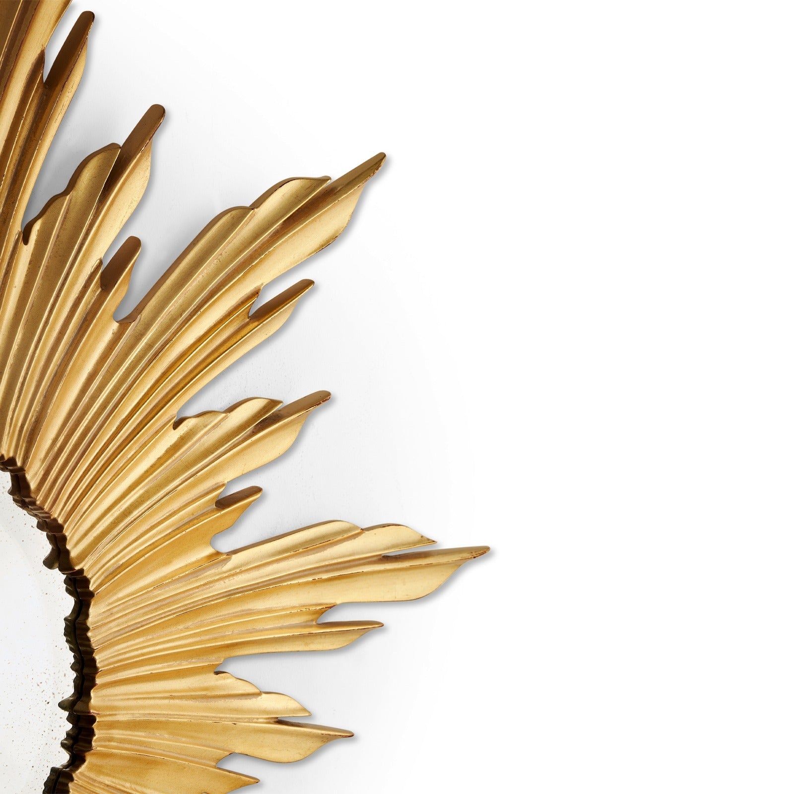 Jonathan Charles Small Wall Mirror Sunburst - Gold