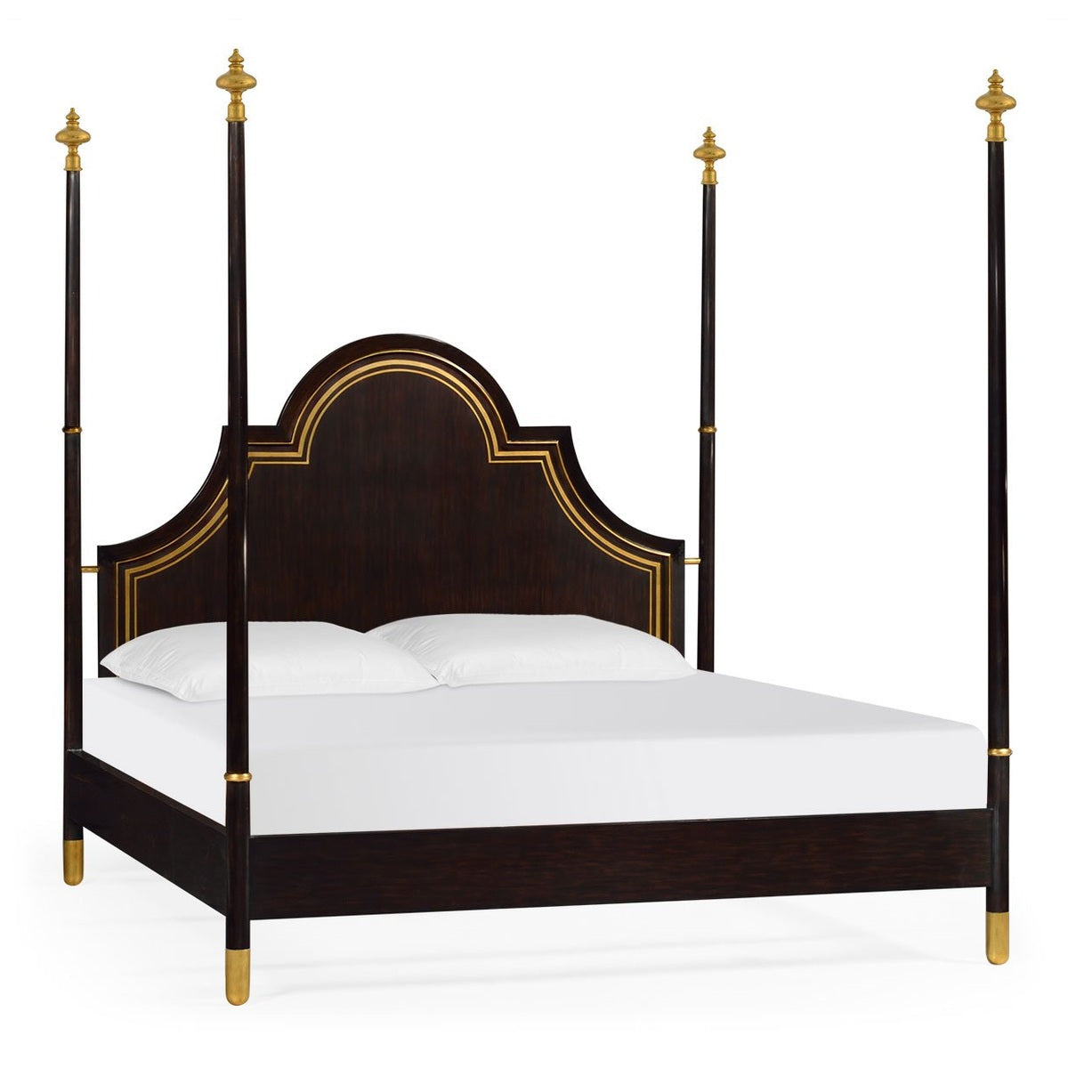 Jonathan Charles Super King Bed Palace Four Poster - Antique Gold