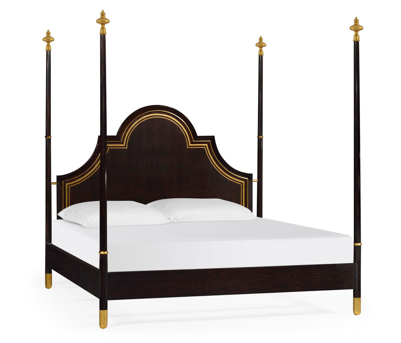 Jonathan Charles Super King Bed Palace Four Poster - Antique Gold