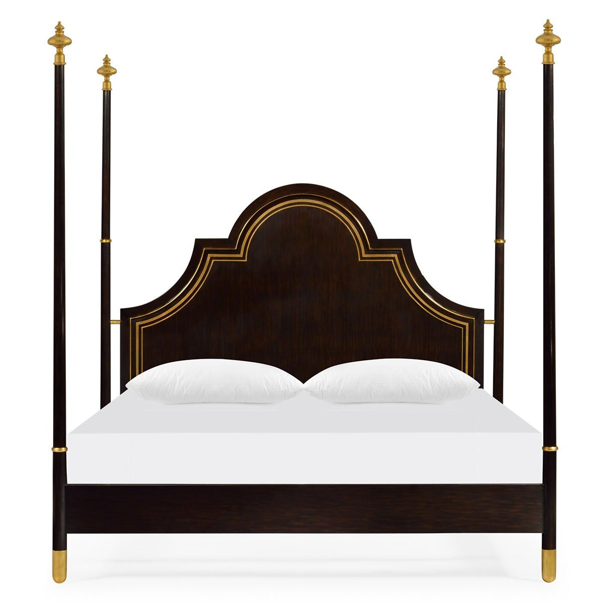 Jonathan Charles Super King Bed Palace Four Poster - Antique Gold
