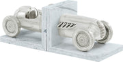 Theodore Alexander Racer Bookshelf in Nickel Plated Brass & Quartz
