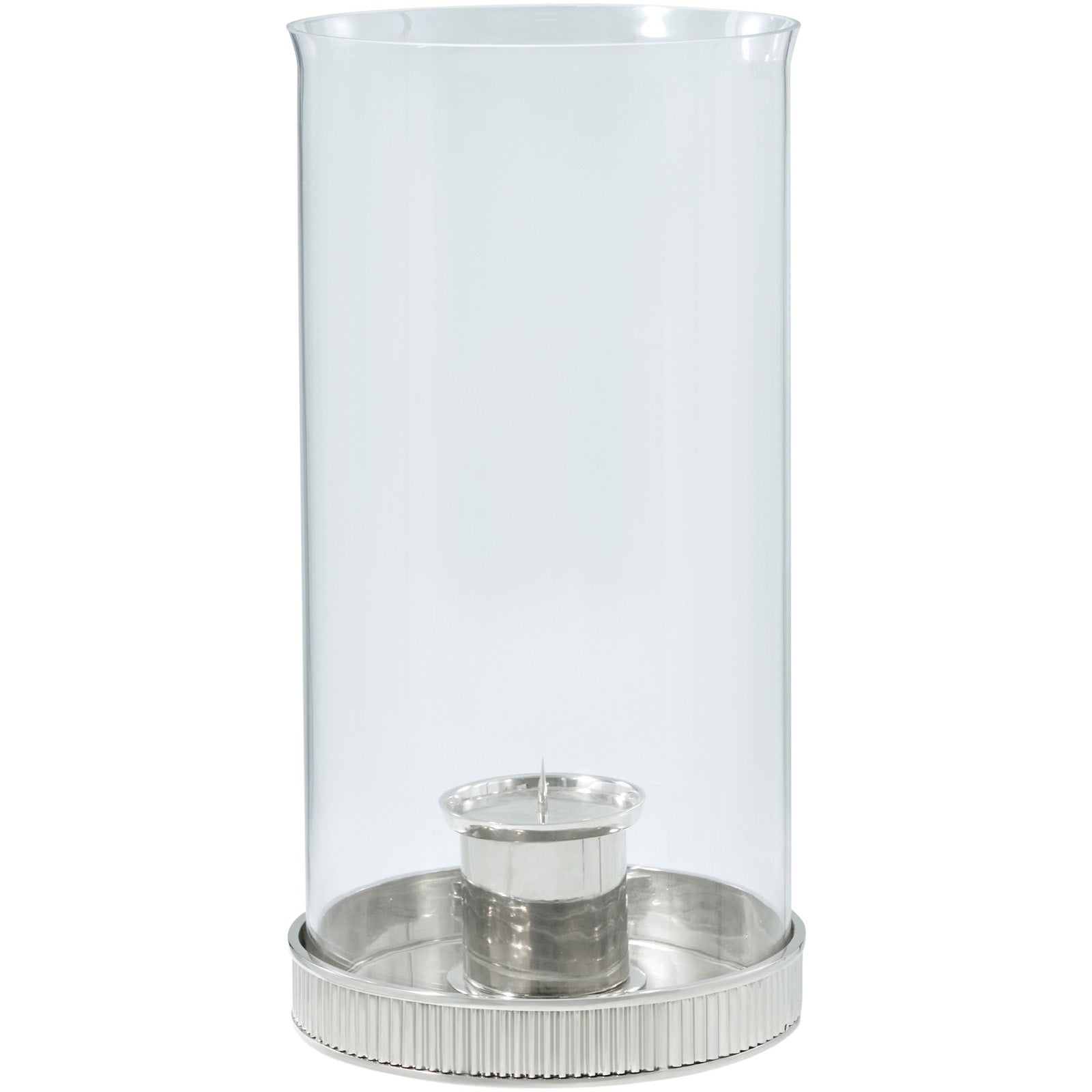 Theodore Alexander Last Storm of the Season Grande Candleholder in Nickel