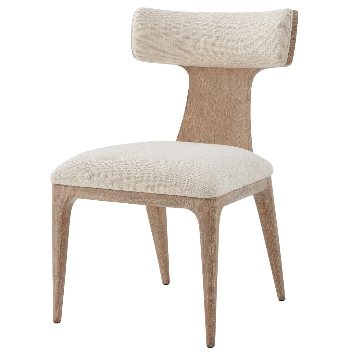 Theodore Alexander Repose Upholstered Side Chair in Grey Oak