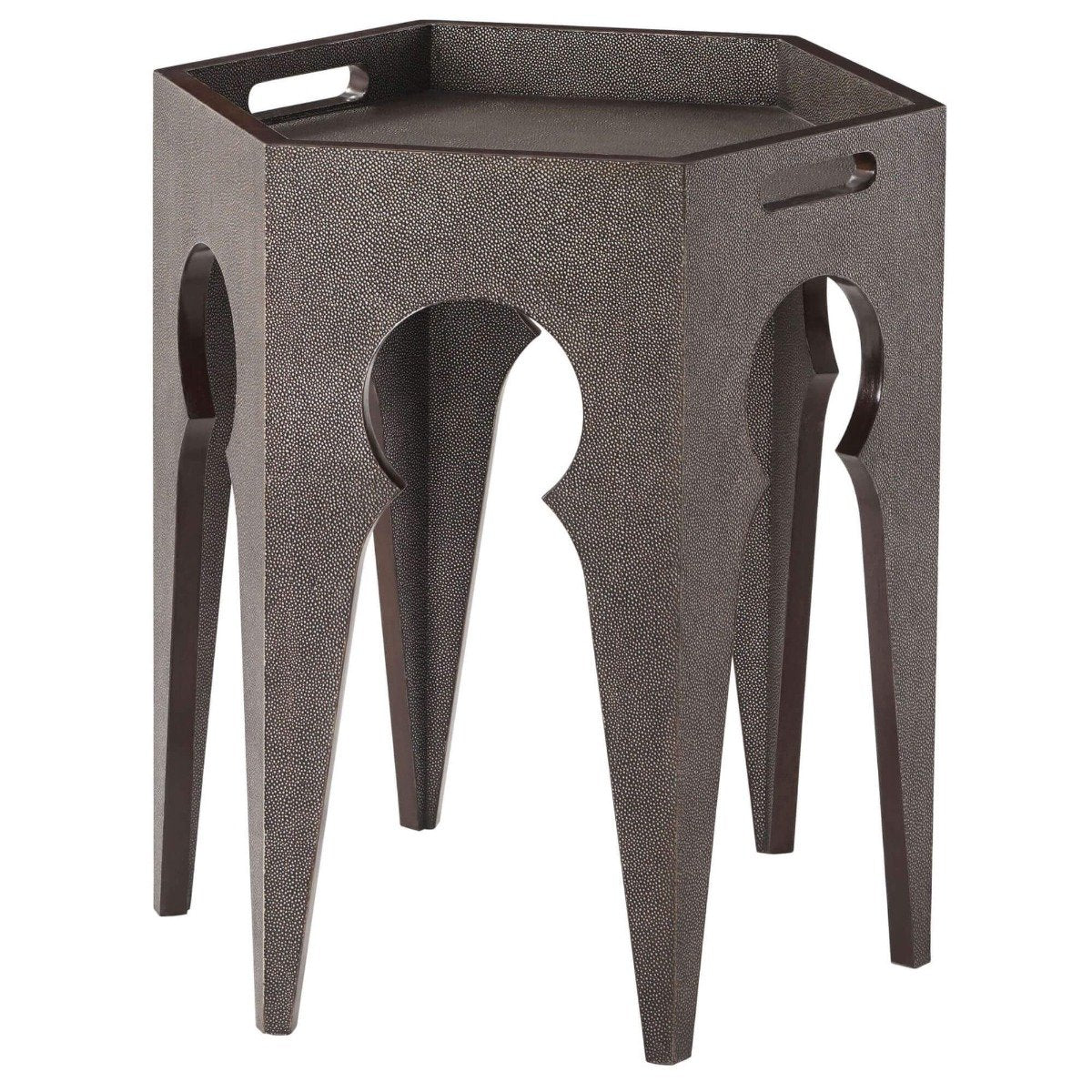 Theodore Alexander Radium Hexagonal Accent Table in Tempest