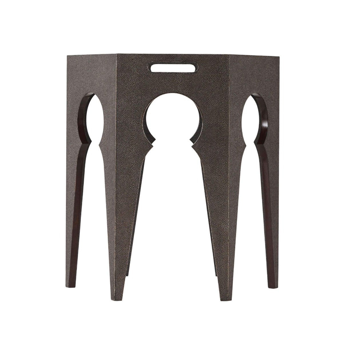 Theodore Alexander Radium Hexagonal Accent Table in Tempest