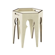 Theodore Alexander Table Radium Hexagonal Accent in Overcast
