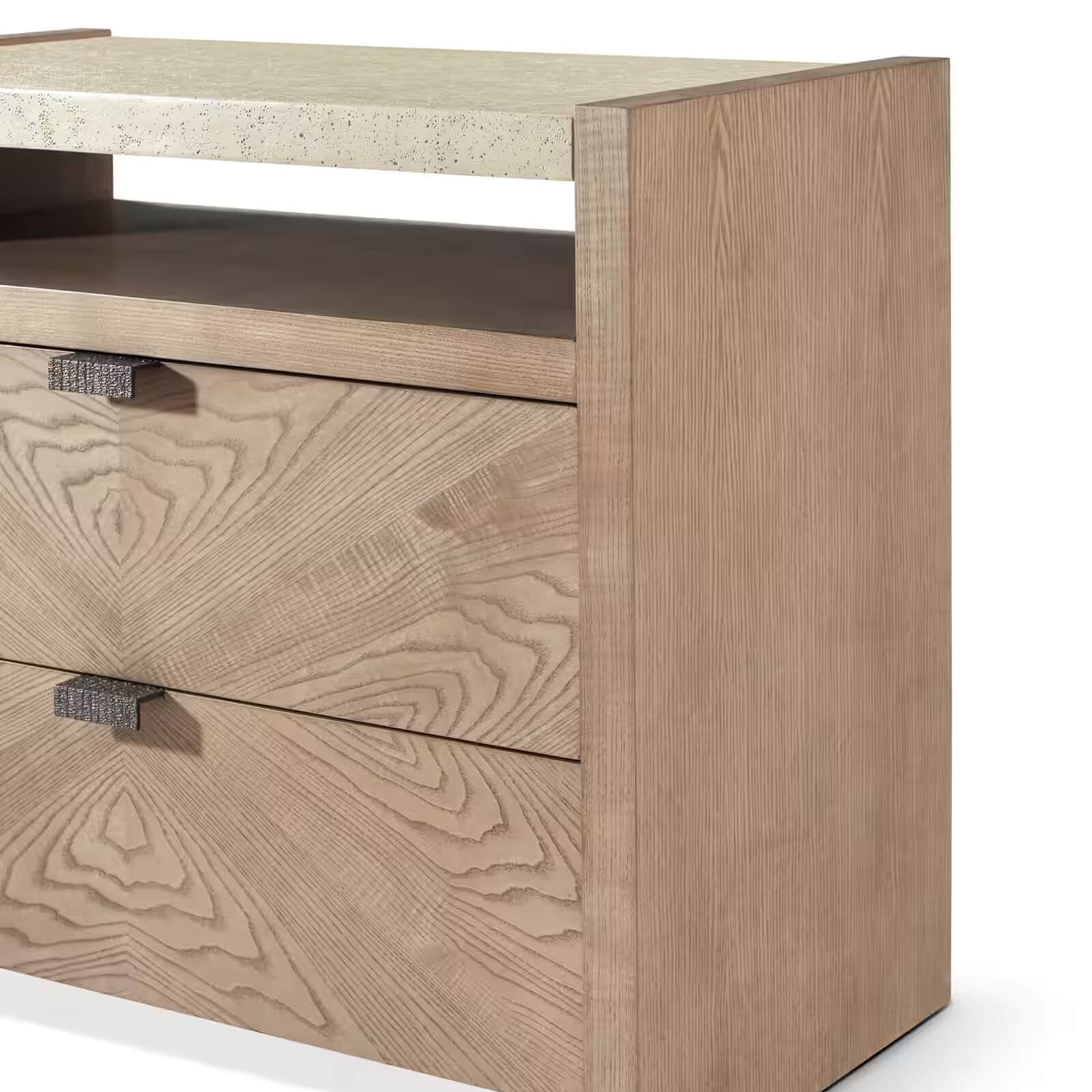 Theodore Alexander Catalina Two Drawer Nightstand in Dune Finish